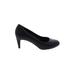 Cole Haan Nike Heels: Slip On Stiletto Minimalist Black Print Shoes - Women's Size 9 1/2 - Round Toe