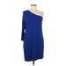 Trina Turk Cocktail Dress: Blue Solid Dresses - Women's Size Medium