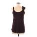 French Connection Sleeveless Top Burgundy Solid Scoop Neck Tops - Women's Size Medium