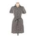 Divided by H&M Casual Dress - Shirtdress Collared Short sleeves: Gray Dresses - Women's Size 6