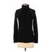 Calvin Klein Turtleneck Sweater: Black Solid Tops - Women's Size Small