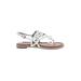 Kelly & Katie Sandals: Silver Solid Shoes - Women's Size 7 1/2 - Open Toe