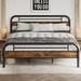 King Bed Frame, Platform Bed Frame King with Headboard and Strong Support, Easy Assembly, Noise-Free, No Box Spring Needed