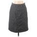 Liz Claiborne Casual Skirt: Gray Marled Bottoms - Women's Size 8