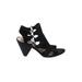 Vince Camuto Heels: Black Print Shoes - Women's Size 8 1/2 - Open Toe