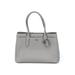 Coach Leather Tote Bag: Pebbled Gray Print Bags