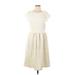 Isaac Mizrahi for Target Casual Dress - A-Line: Ivory Print Dresses - Women's Size 12