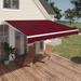 AECOJOY Manual Retractable Patio Awning Outdoor Sunshade Shelter