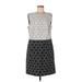 Akris Punto Casual Dress - Sheath Crew Neck Sleeveless: Gray Color Block Dresses - Women's Size 12