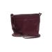 Calvin Klein Leather Crossbody Bag: Pebbled Burgundy Solid Bags