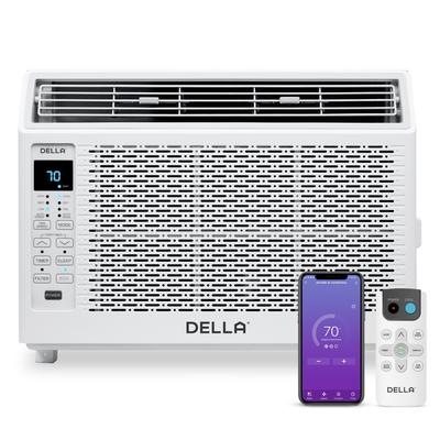 DELLA 6000 BTU Window Air Conditioner, Cools Up to 250 Sq. Ft.