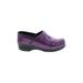 Sanita Mule/Clog: Slip-on Platform Casual Purple Print Shoes - Women's Size 38 - Round Toe