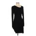 Bailey 44 Casual Dress Scoop Neck Long sleeves: Black Print Dresses - Women's Size Small