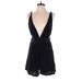 Lucca Couture Romper: Black Solid Rompers - Women's Size Medium