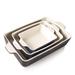 Ceramic Bakeware Set, Rectangular Baking Dish Lasagna Pans for Cooking,Banquet and Daily Use, 11.8 x 7.8 x 2.76 Inches