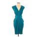 French Connection Casual Dress - Sheath: Teal Dresses - Women's Size 0