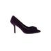 Prada Heels: Slip-on Stilleto Cocktail Purple Print Shoes - Women's Size 36 - Open Toe