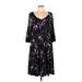 Torrid Casual Dress - Midi: Black Floral Dresses - Women's Size Large Plus