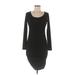 Adriano Goldschmied Casual Dress - Bodycon: Black Solid Dresses - Women's Size Medium