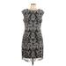 Donna Ricco Casual Dress - Sheath High Neck Short sleeves: Gray Dresses - New - Women's Size 12