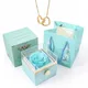 Rotating Rose Box-Personalized Name Engraved Heart Necklace Accept Drop Shipping with Free Shipping