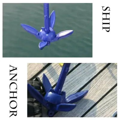 Anchor Folding Anchor Kayak Canoe Boat Marine Anchor Aluminum Lightweight Small Rust Resistant Watercraft Anchor Accessories