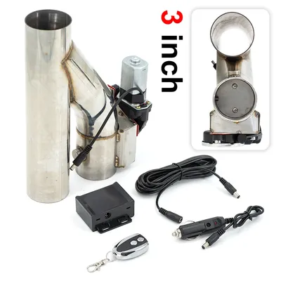 2 2.25 2.5 2.75 3 inch SS304 Heade Y Pipe cutout Electric Exhaust cutout Catback Down Pipe exhaust bypass valve remote button