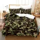 Camouflage Duvet Cover Set Vibrant Camouflage Lattice Like Service Theme Modern Design King Size for