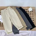 Kids Boys' Spring Casual Pants 2023 Children's Pure Cotton Stretch Straight Pants For Small Children