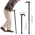 1pc Aluminum Alloy Retractable Walking Stick 2Section Telescopic Crutch Adjustable Height Cane