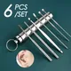 6Pcs/Set Ear Cleaner Ear Wax Pickers Stainless Steel Earwax Care Tools Portable Ear Protector Kit