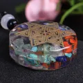 Pendentif énergétique Orgonite 7 Chakras Reiki guérison EMF pour Protection pendentif collier