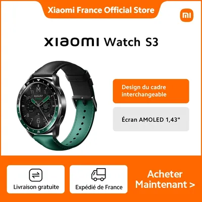 [Officiel] Xiaomi Watch S3 Écran AMOLED 1 43" Design du cadre interchangeable