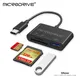 Adattatore Micro USB tipo C 3 in 1 Lettore di schede SD USB TF Scheda di memoria USB-C Adattatore