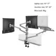 OL-30L aluminum 3 arm mount for 10"-17" laptop notebook + 10"-32" monitor PC computer desktop