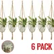 6PCS Macrame Plant Hanger Vintage Rope Basket Outdoor Pot Holder Flower Garden Plant Hanger Indoor