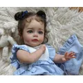 60cm Reborn Baby Doll Princess Girl Baby Lifelike Real Soft Touch Sue-sue with Hand-Rooted Hair High