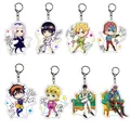 Anime Jojos Bizarre Adventure Action Figure Keychain Acrylic Key Ring My Hero Academia Collection