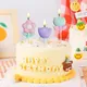 Flowers Happy Birthday cake candle Pink Red Princess Decorated Candle Party Wedding Romantic