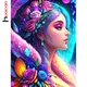 Huacan Diamond Art Painting Girl Fantasy Full Square Round Embroidery Mosaic Rose Woman Wall Decor