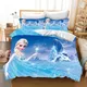 Disney-Ensemble de literie de dessin animé Frozen pour enfants housse de couette Elsa housse de