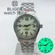 BLIGER 36mm 39mm Pilot Mechanical Diving Watch For Men NH35 movt Cream White Dial Green Super Lume