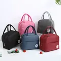 1pcs Portable Fresh Cooler Bag For Women Waterproof Nylon Zipper Thermal Oxford Lunch Picnic Bags