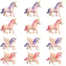 12Pcs MiniUnicorn Lovely Flying Horse Unicorn Figurine Unicorn Cake Toppers Figurine compleanno