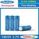 Batterie Li-ion Rechargeable pour lampe torche nouveau modèle 2023 18650 V 3.7 mAh livraison