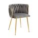 Everly Quinn Charae modern dining chairs, velvet dining chair, kitchen chairs Wood/Upholstered/Velvet in Gray | Wayfair