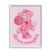 Stupell Industries Vintage Disco Cowgirl by Ziwei Li Floater Frame Print on Canvas in Pink | 21 H x 17 W x 1.7 D in | Wayfair ba-745_ffl_16x20