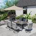 Wildon Home® Houser Aluminum Dining Table Metal in Gray | 29 H x 84 W x 39 D in | Outdoor Dining | Wayfair 54DB1F9AB8FA487897EAF82BBE991370