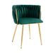 Everly Quinn Charae modern dining chairs, velvet dining chair, kitchen chairs Wood/Upholstered/Velvet in Green | Wayfair