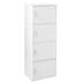 Latitude Run® Wooden 4 Door Enclosed Multipurpose Storage Cabinet Wood in White | 54.3 H x 15.9 W x 11.75 D in | Wayfair